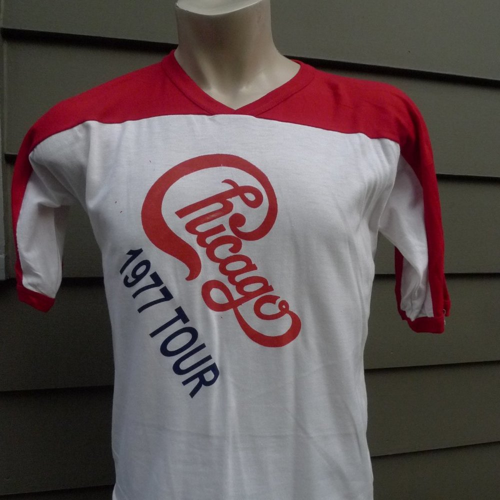 1977 Chicago Single Stitch Shirt (C) Licensed by Roach, 1974 * Mens Large (44)